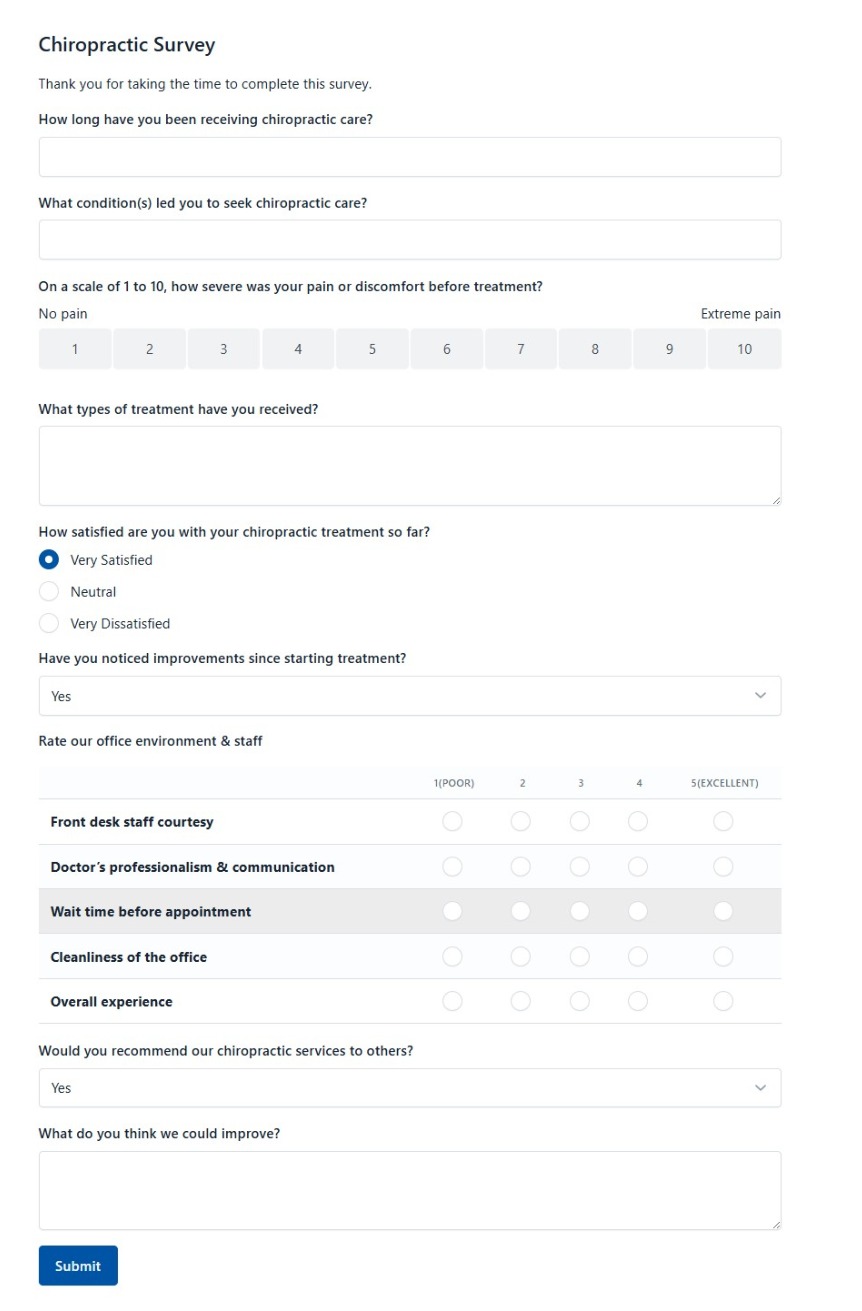 Chiropractic Survey