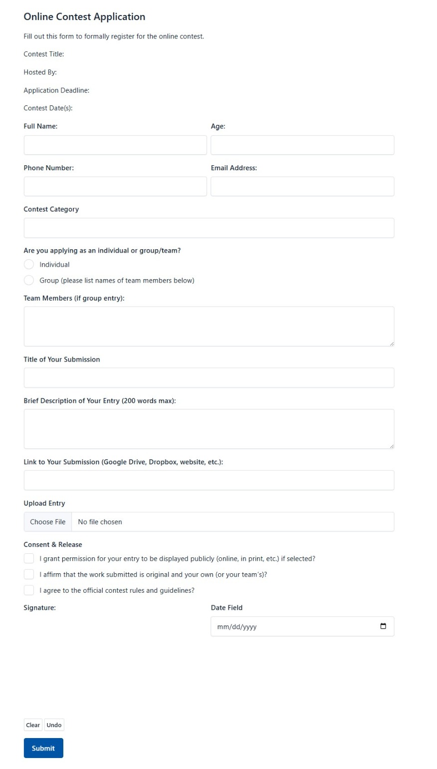 Online Contest Application