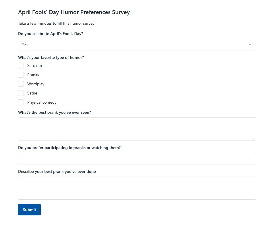April Fools Day Humor Preferences Survey
