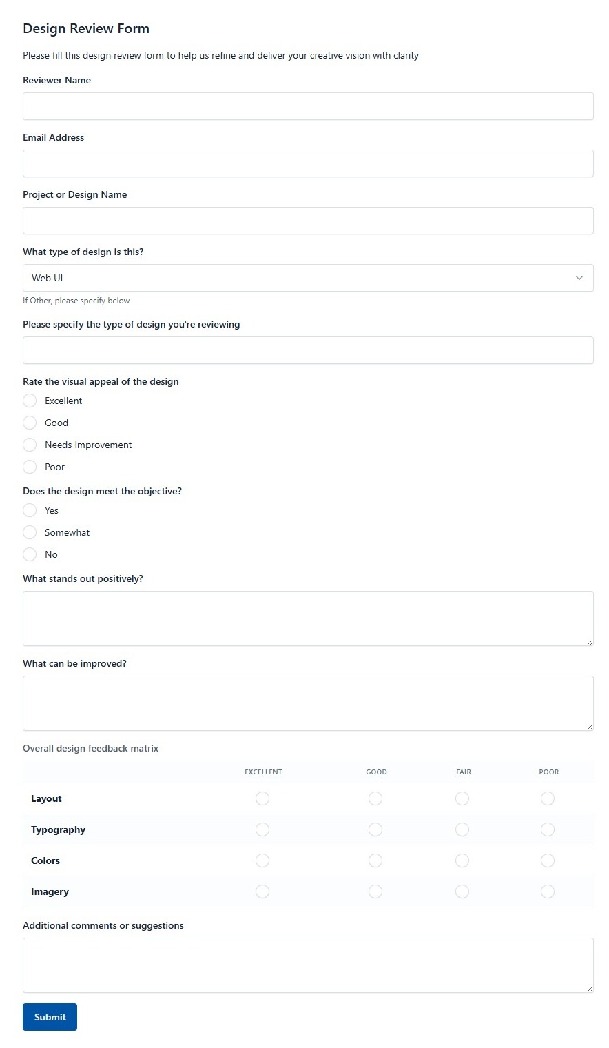 Design Review Form