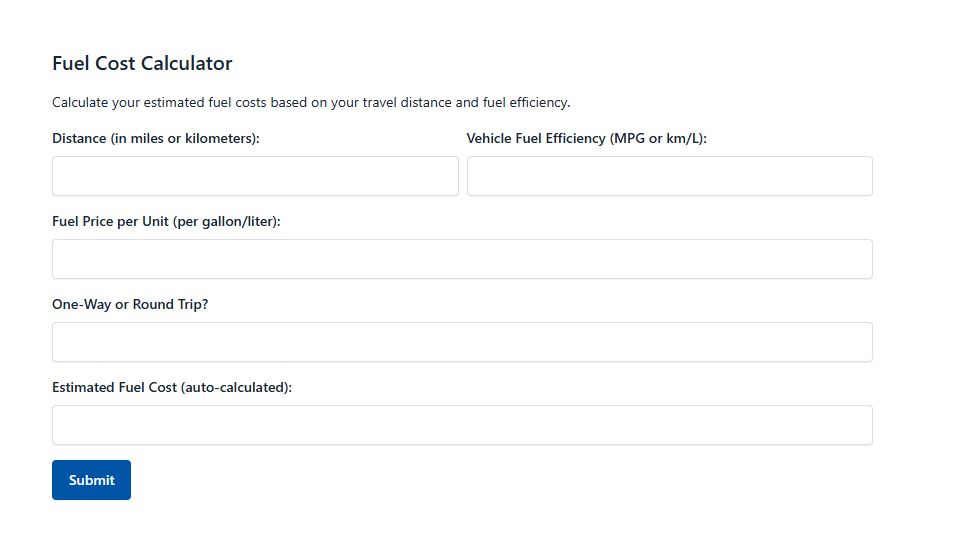 Fuel Cost Calculator