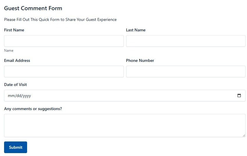 Guest Comment Form