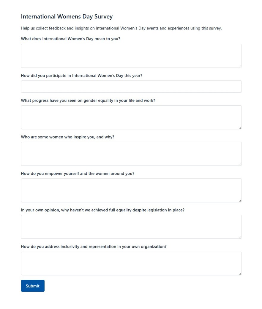 International Womens Day Survey
