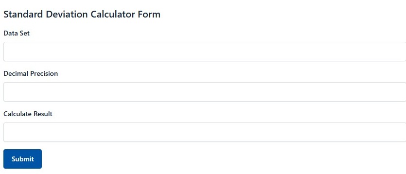 Standard Deviation Calculator Form