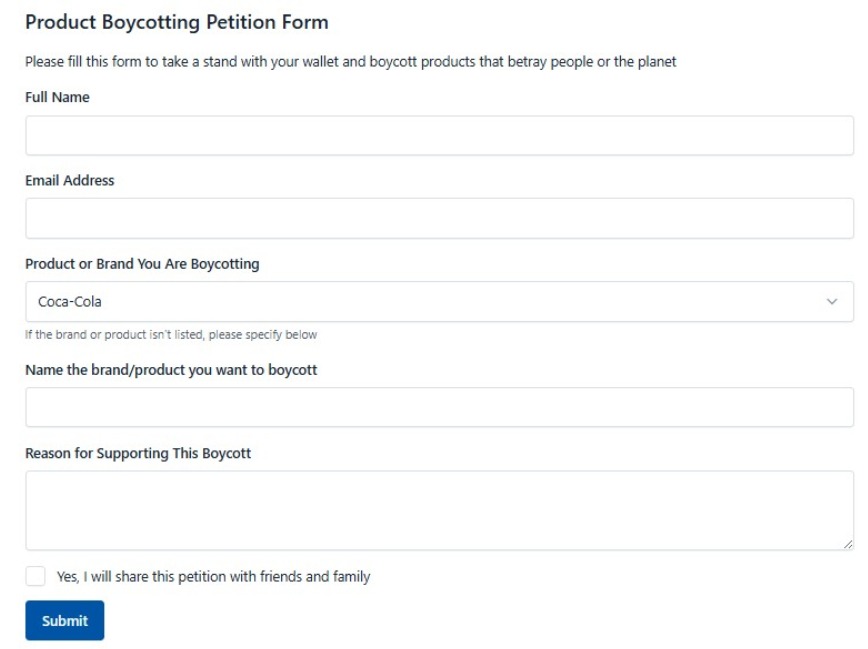 Censorship Petition Form