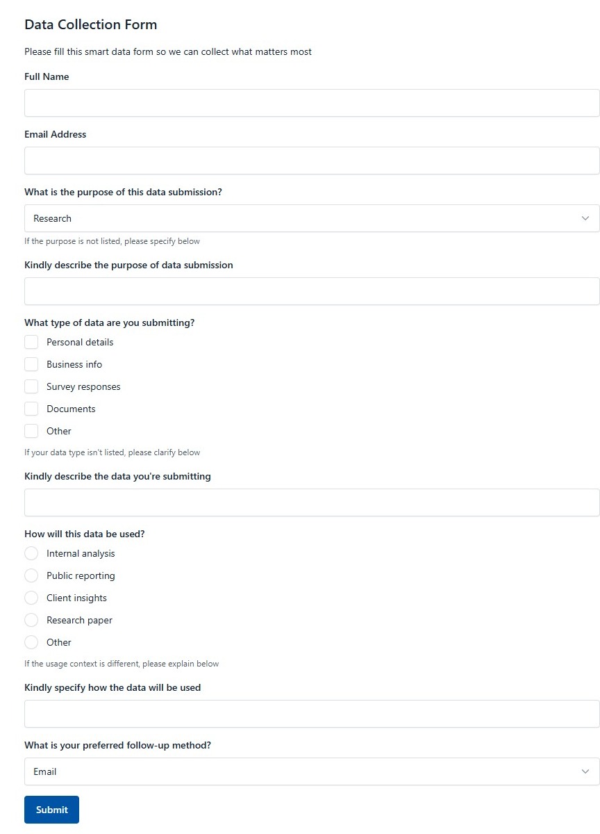 Data Collection Form
