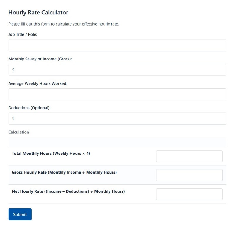 Hourly Rate Calculator